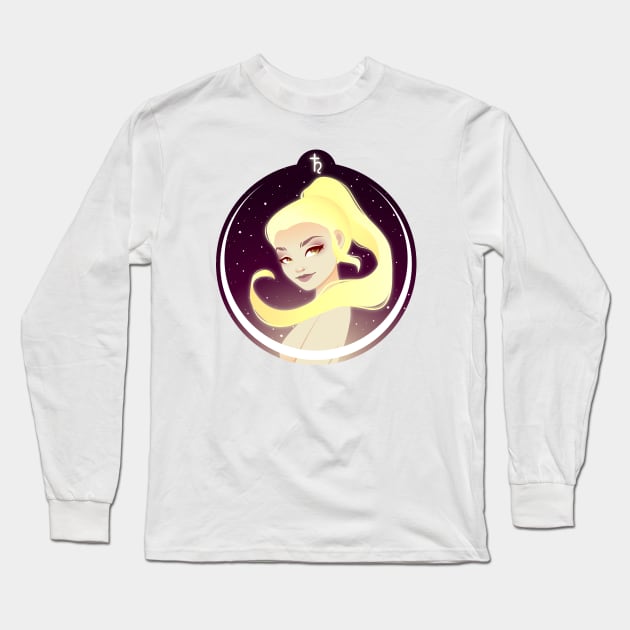 Saturn Long Sleeve T-Shirt by Elysart